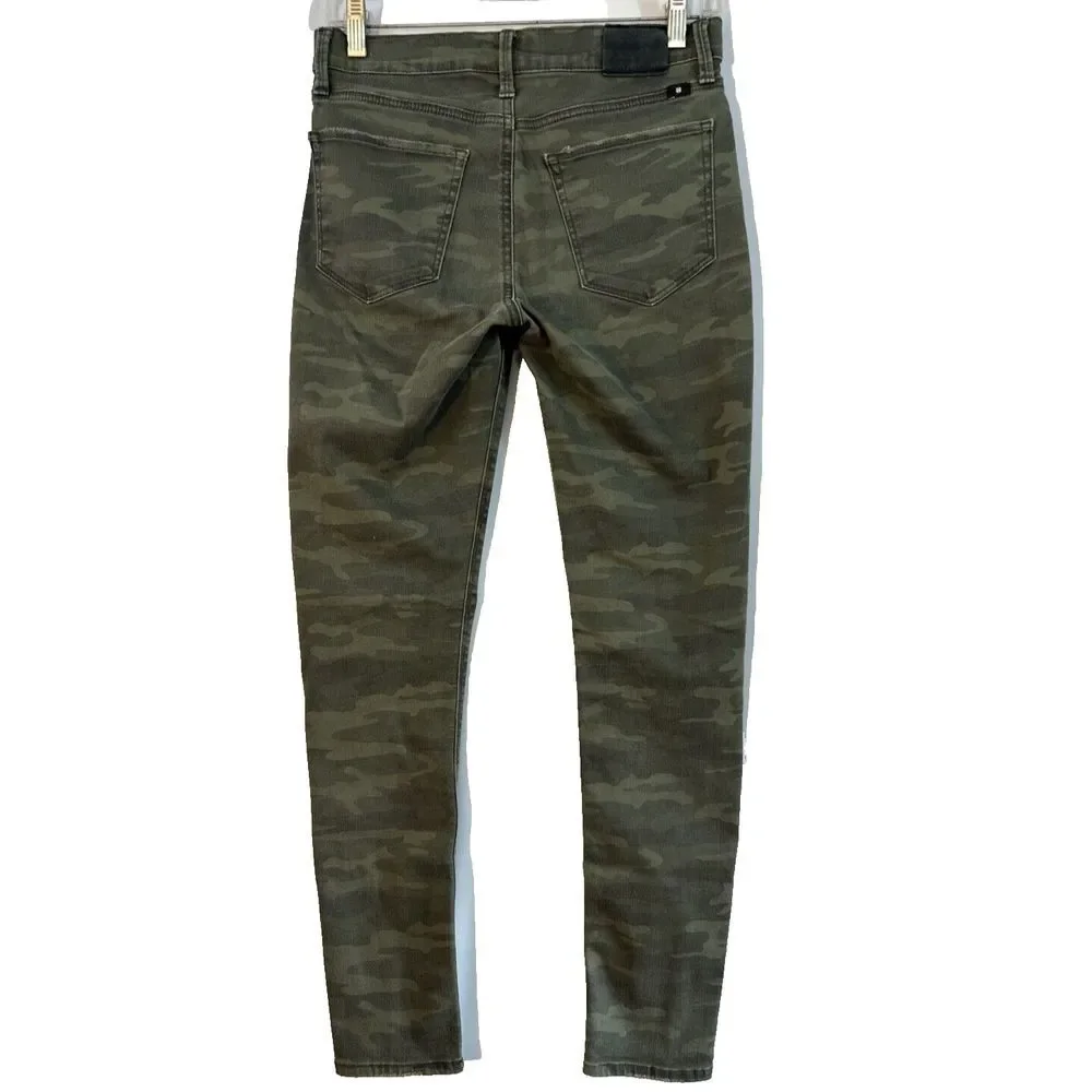 Lucky Brand Jeans Women' 4/27 (28x29) Brooke Legging Camo Mid Rise Stretch Denim - Picture 2 of 16